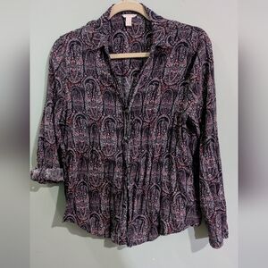 4/$20 EUC Esprit Button Up Blouse Top *C22